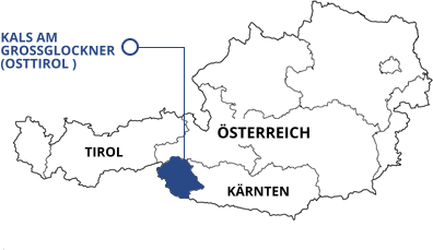 Kals am Großglockner, Österreich-Karte